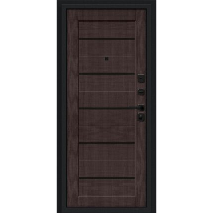 Входная дверь Bravo Борн/SBlack Букле черное/Wenge Melinga